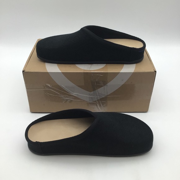 Rothys Casual Clog ReVelvet Black Womens Size 10 Slip On 406-001 NEW - Picture 2 of 7